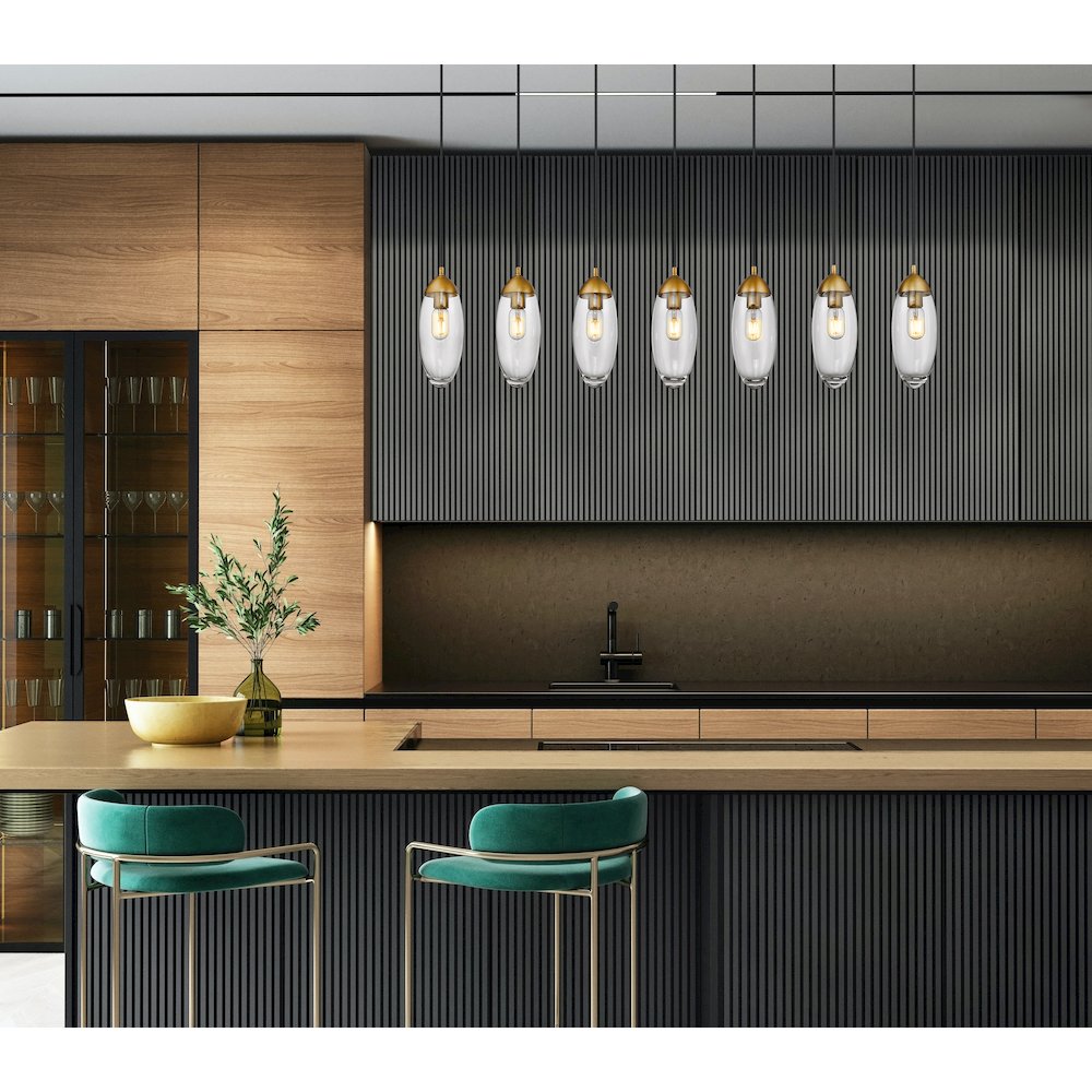 Z-Lite 7 Light Linear Chandelier. Picture 6