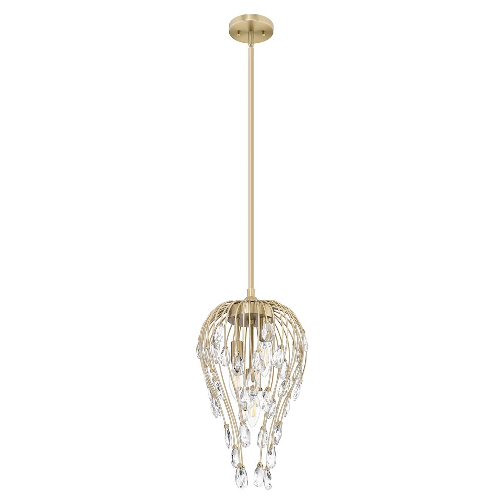 Z-Lite 3 Light Pendant, Modern Gold. Picture 7