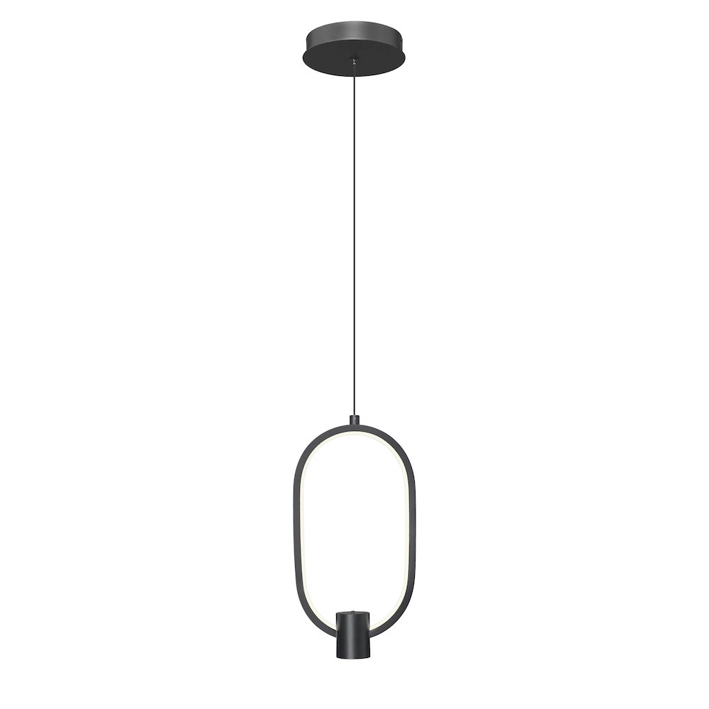 Z-Lite 1 Light Pendant, Matte Black. Picture 1