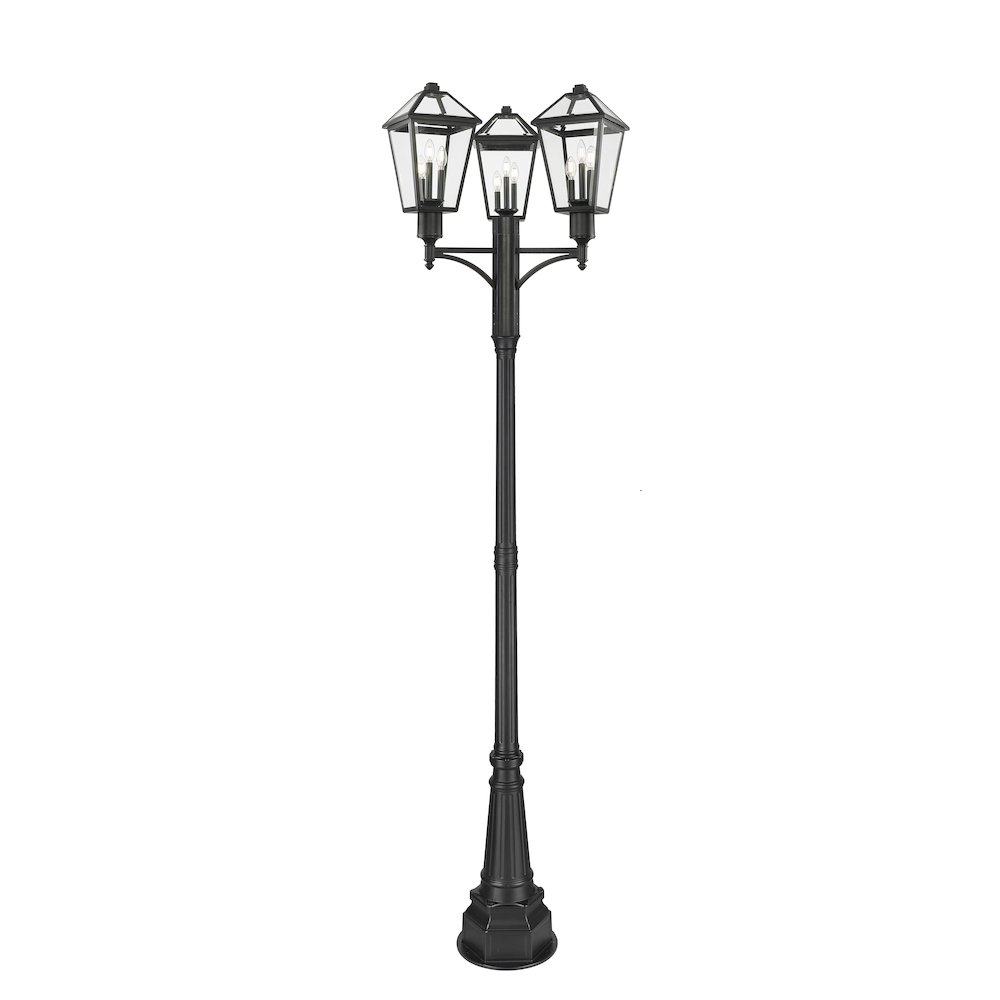 Z-Lite 3 Light Outdoor Post Mount Fixture. Picture 2