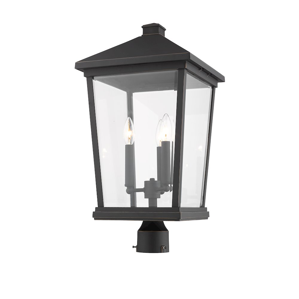 Z-Lite 3 Light Outdoor Post Mount Fixture. Picture 4