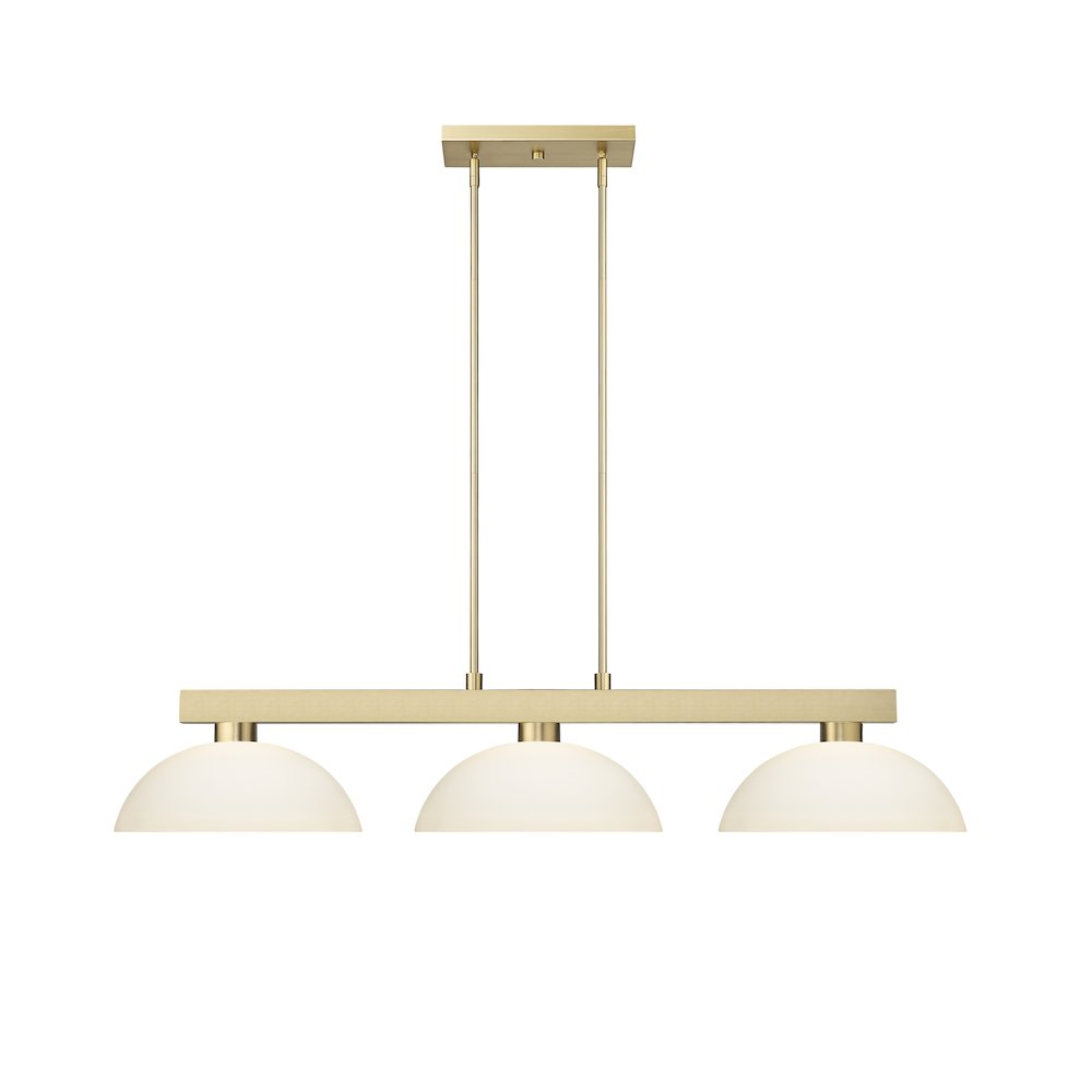 Z-Lite Cobalt 3 Light Billiard, Steel Frame, Matte Opal Shade Color. Picture 2