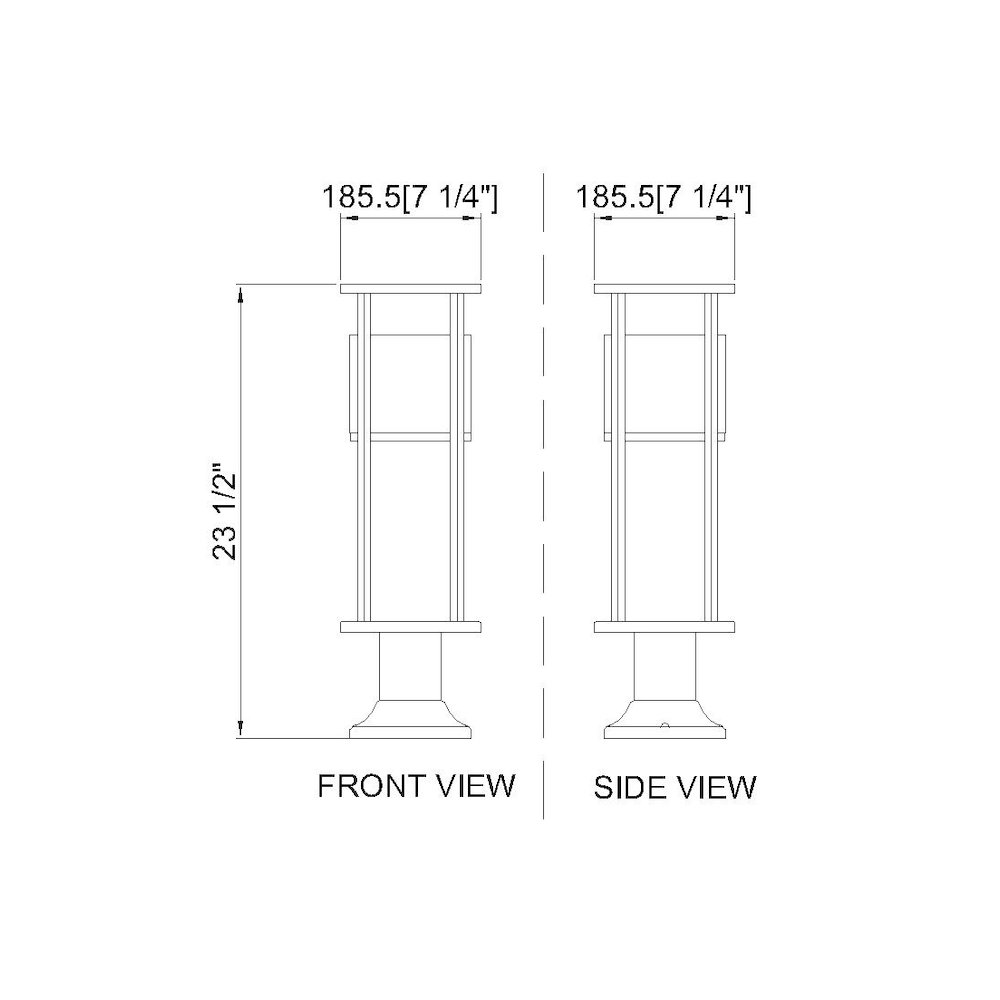 Z-Lite 1 Light Outdoor Pier Mounted Fixture. Picture 8