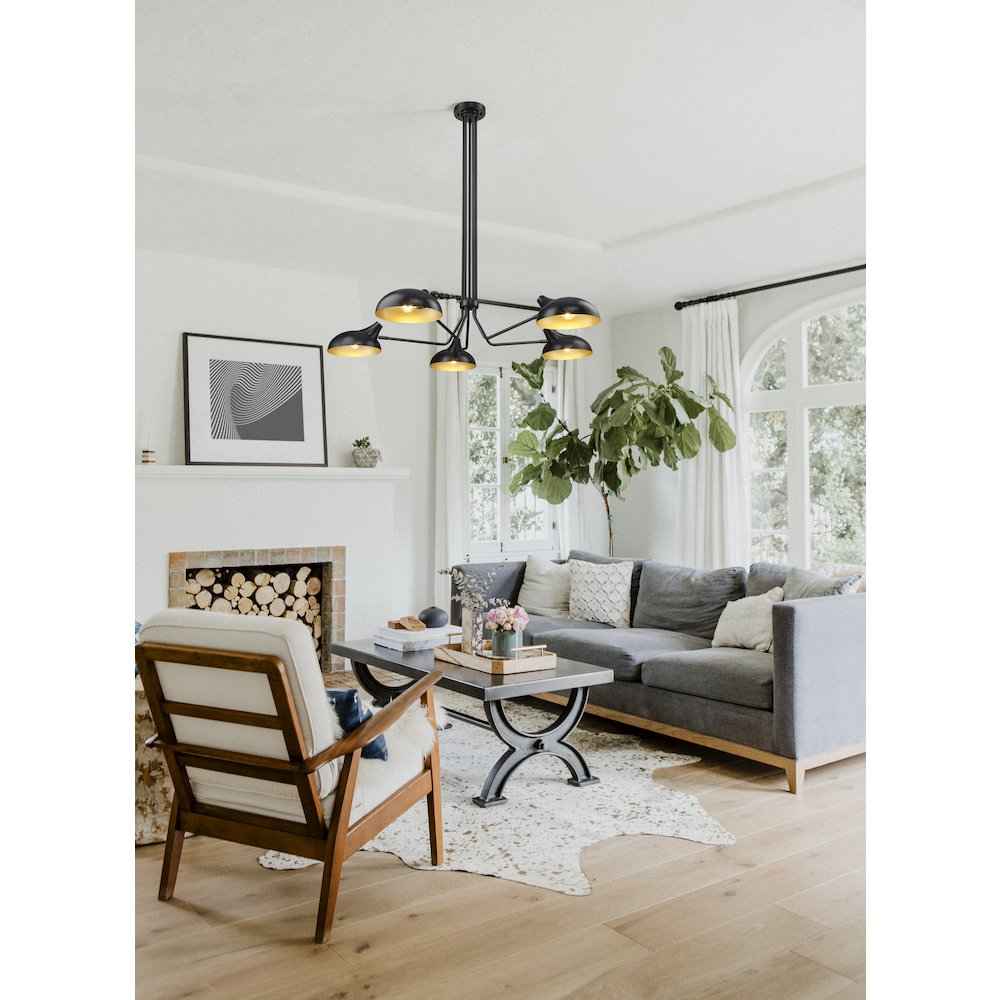 Z-Lite 5 Light Semi Flush Mount. Picture 6