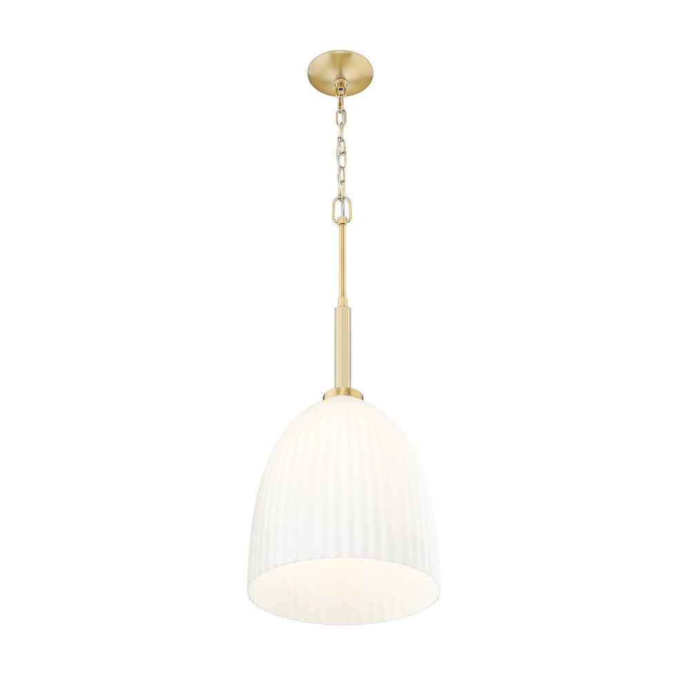 Z-Lite Naya 1 Light Pendant in Modern Gold color, Steel frame. Picture 3