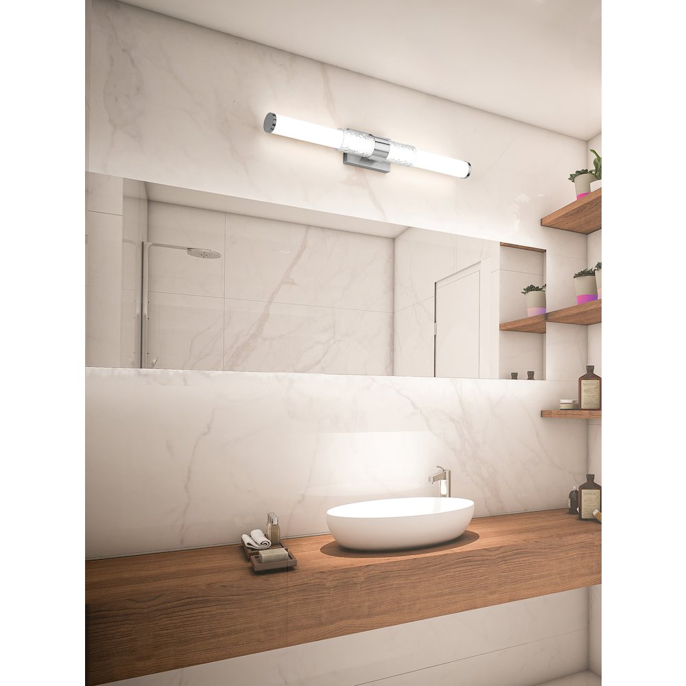 Z-Lite Egon 1 Light Vanity in Brushed Nickel color, Steel frame. Picture 6