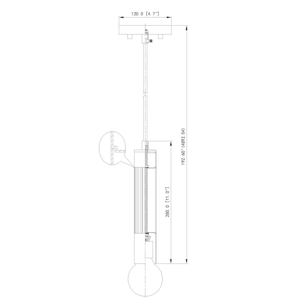 Z-Lite Stari 1 Light Pendant in Brushed Nickel color, Steel frame. Picture 8