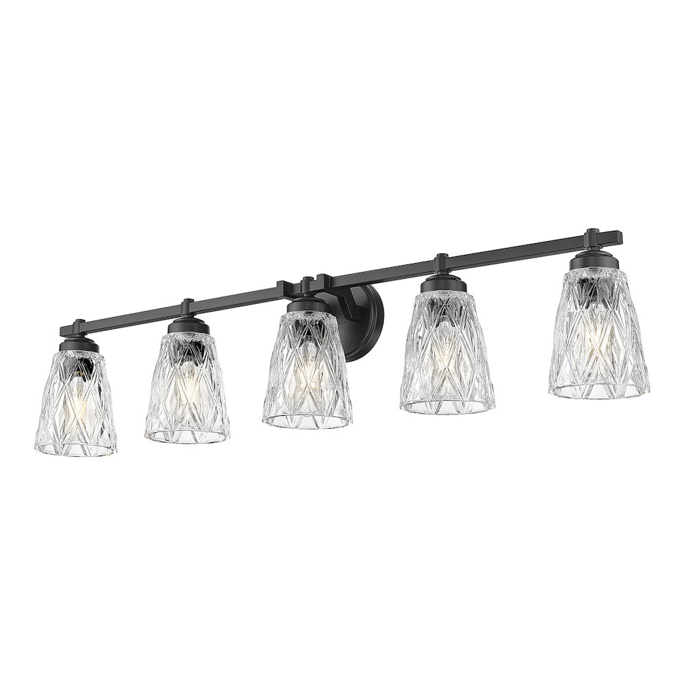 Z-Lite 5 Light Vanity, Matte Black. Picture 3