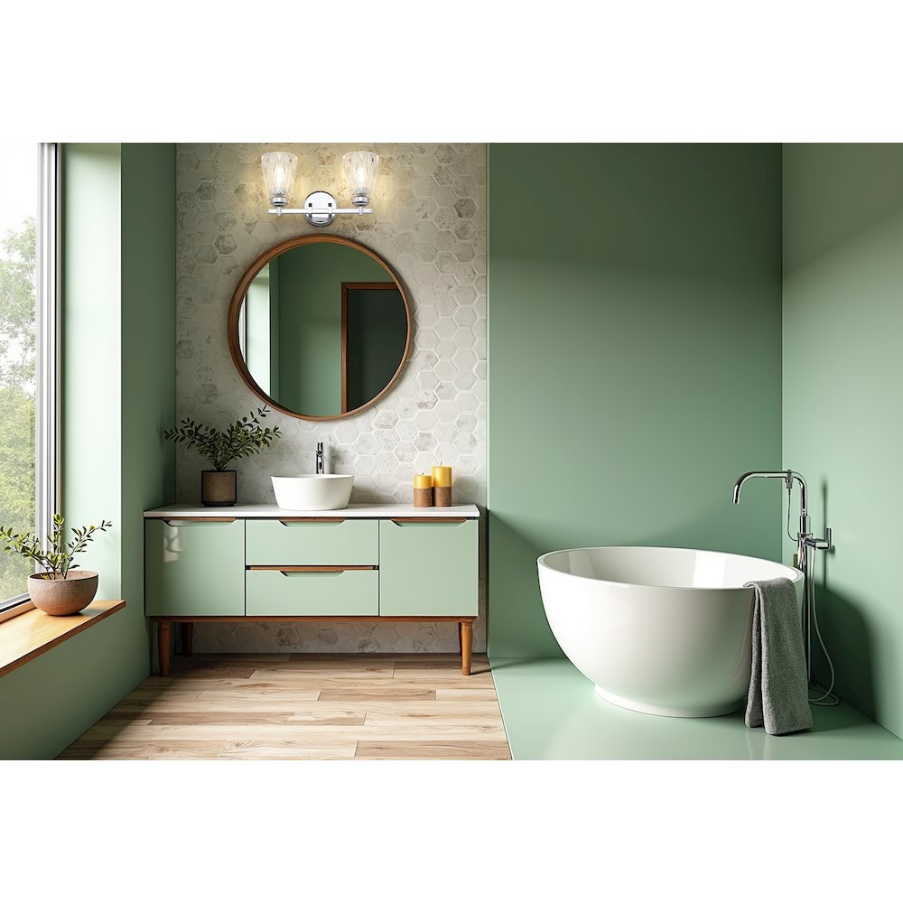 Z-Lite 2 Light Vanity, Chrome. Picture 6
