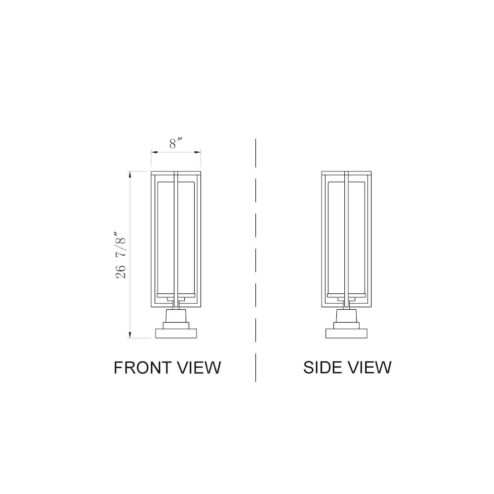 Z-Lite 1 Light Outdoor Pier Mounted Fixture. Picture 8