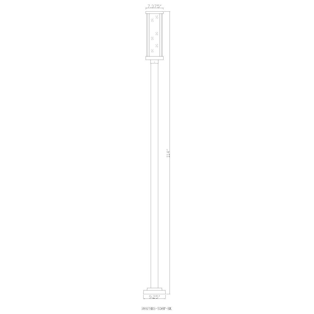 Z-Lite 1 Light Outdoor Post Mounted Fixture. Picture 6