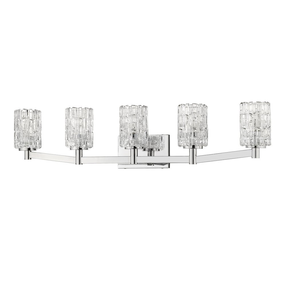 Z-Lite Aubrey 5 Light Vanity in Chrome Frame Finish. Picture 5