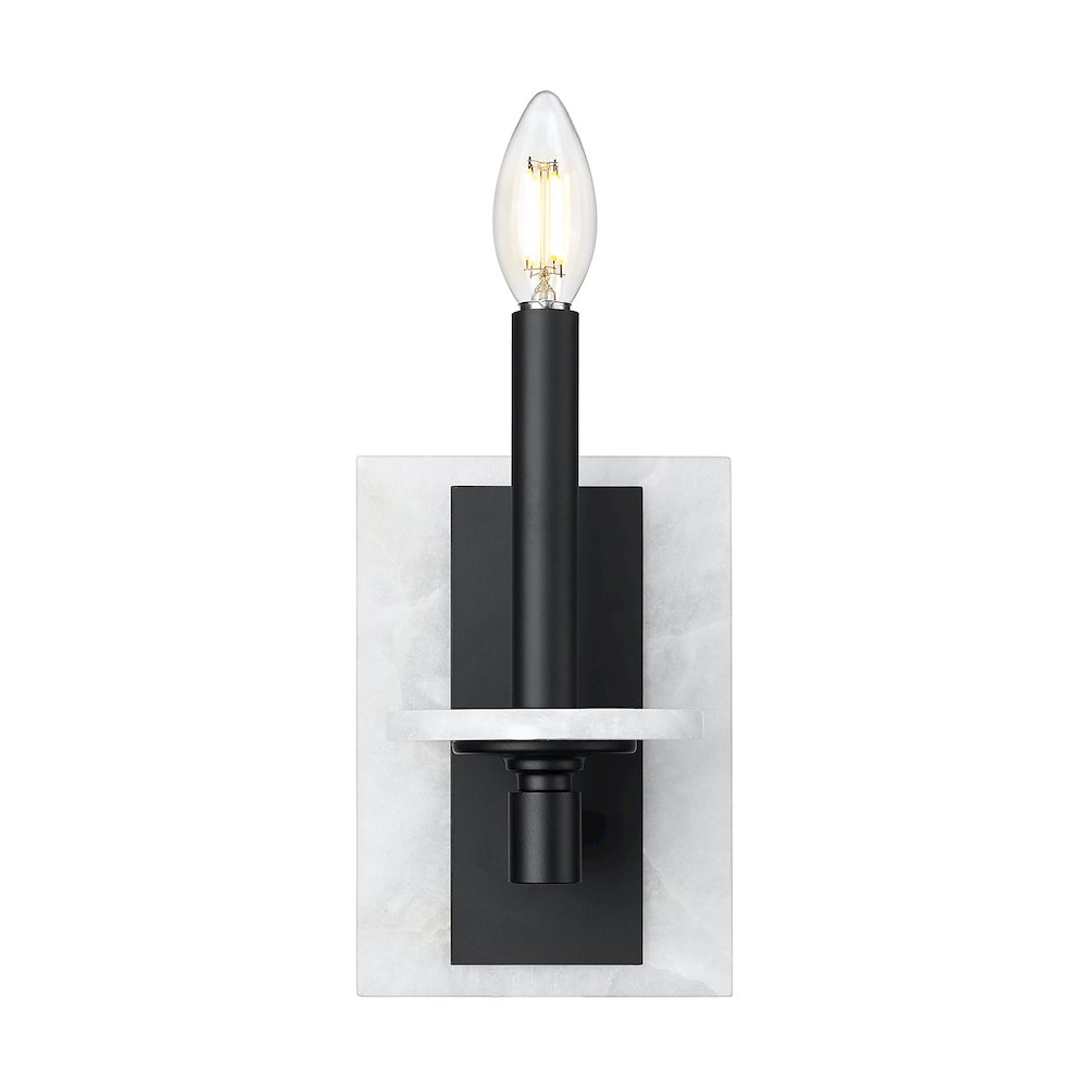 Z-Lite Kaden 1 Light Wall Sconce in Matte Black color, Steel frame. Picture 1