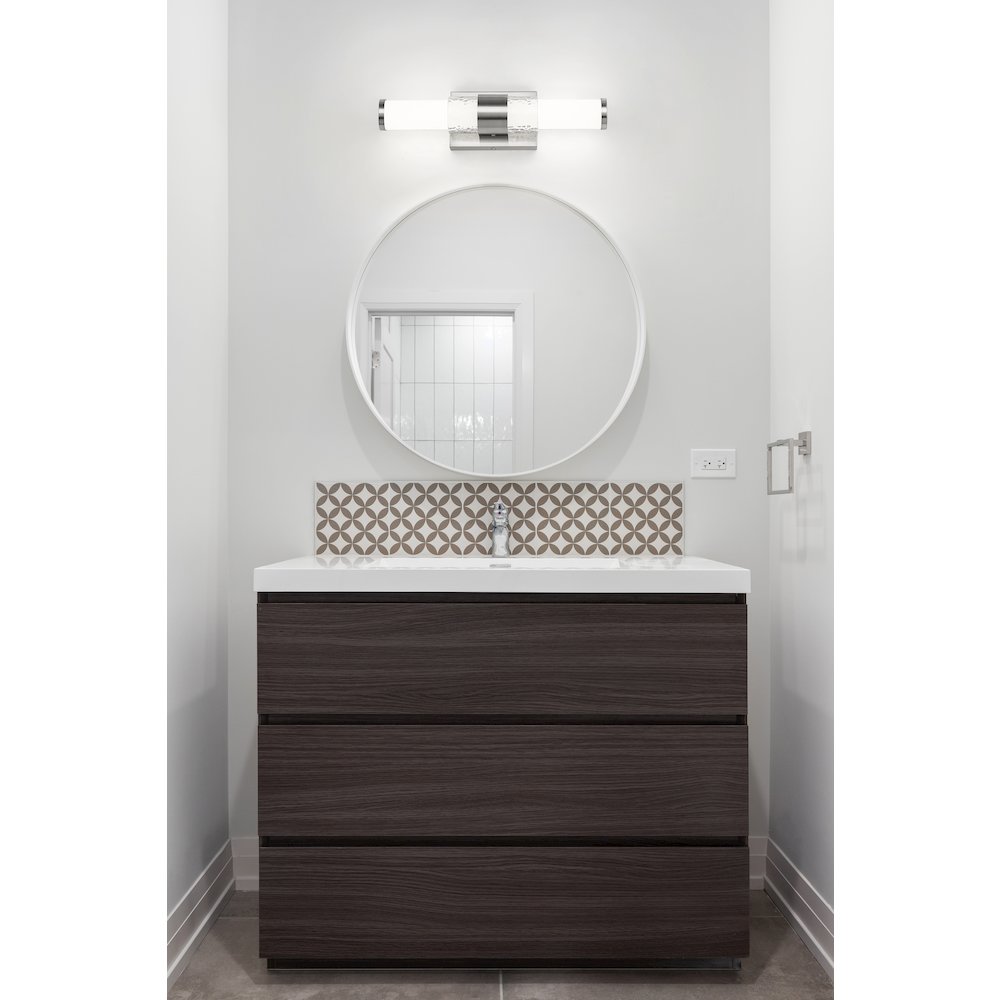 Z-Lite Egon 1 Light Vanity in Brushed Nickel color, Steel frame. Picture 7
