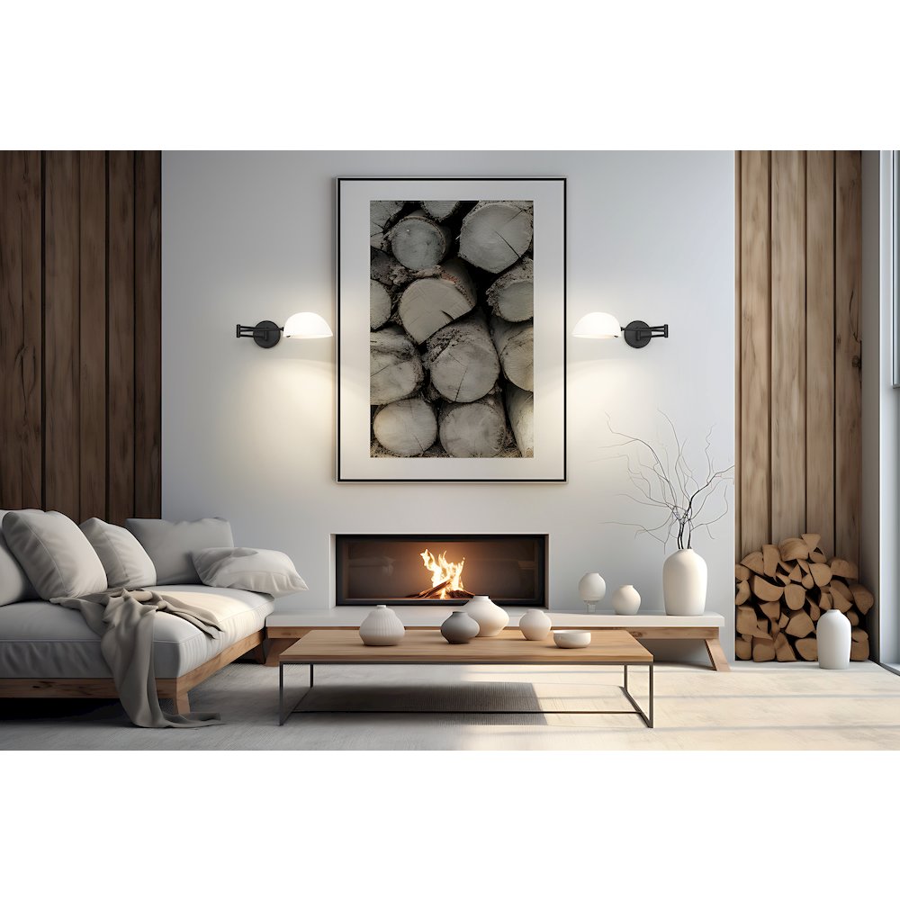 Z-Lite 1 Light Wall Sconce, Matte Black. Picture 6