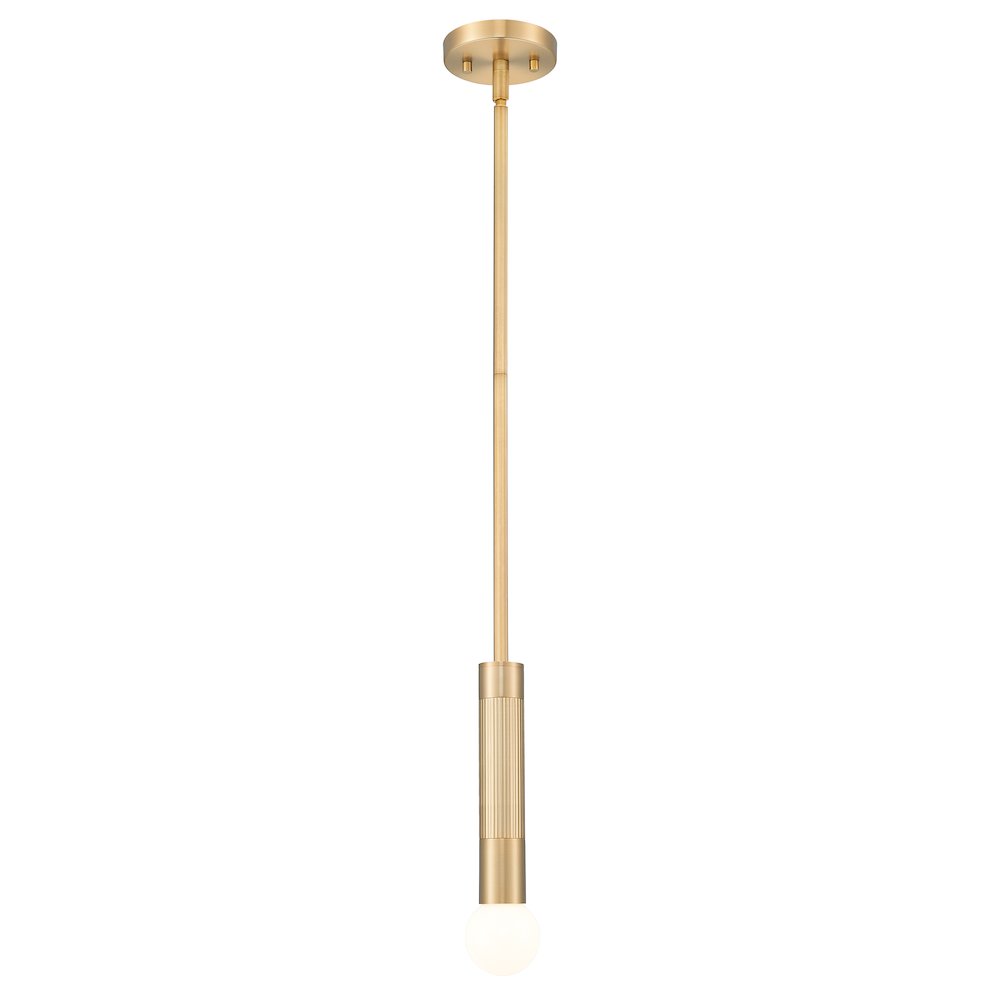 Z-Lite Stari 1 Light Pendant in Modern Gold color, Steel frame. Picture 1