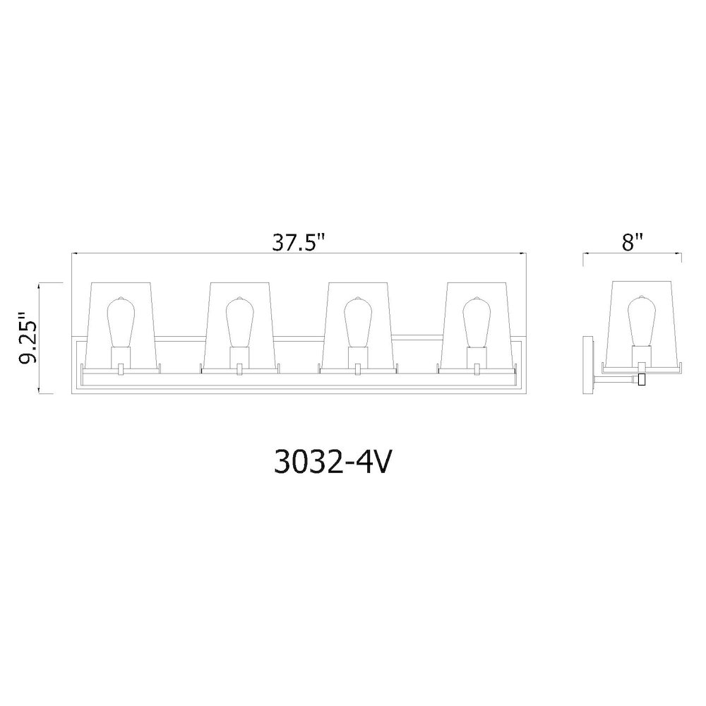 Z-Lite 4 Light Vanity. Picture 8