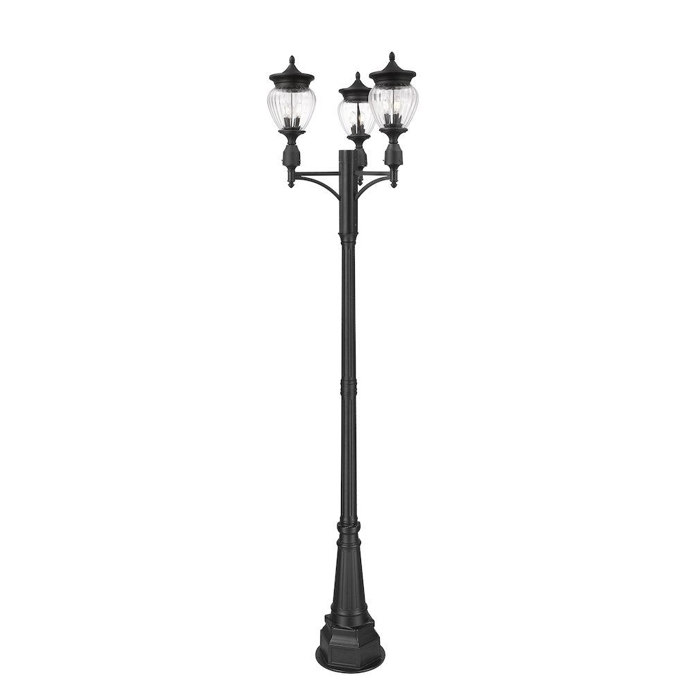 Z-Lite 3 Light Outdoor Post Mounted Fixture. Picture 1