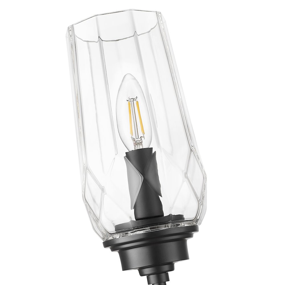 Z-Lite 1 Light Wall Sconce, Matte Black. Picture 4