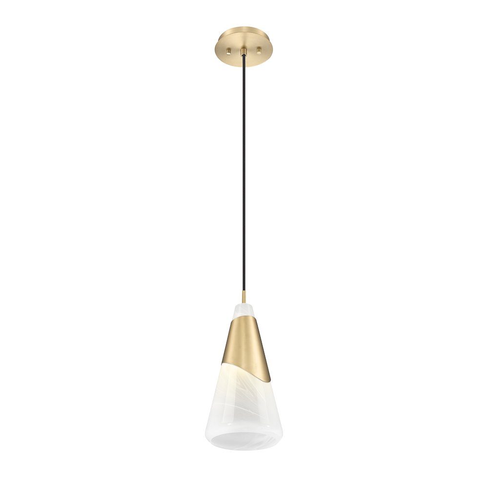 Z-Lite Aimie 1 Light Pendant, Modern Gold. Picture 3