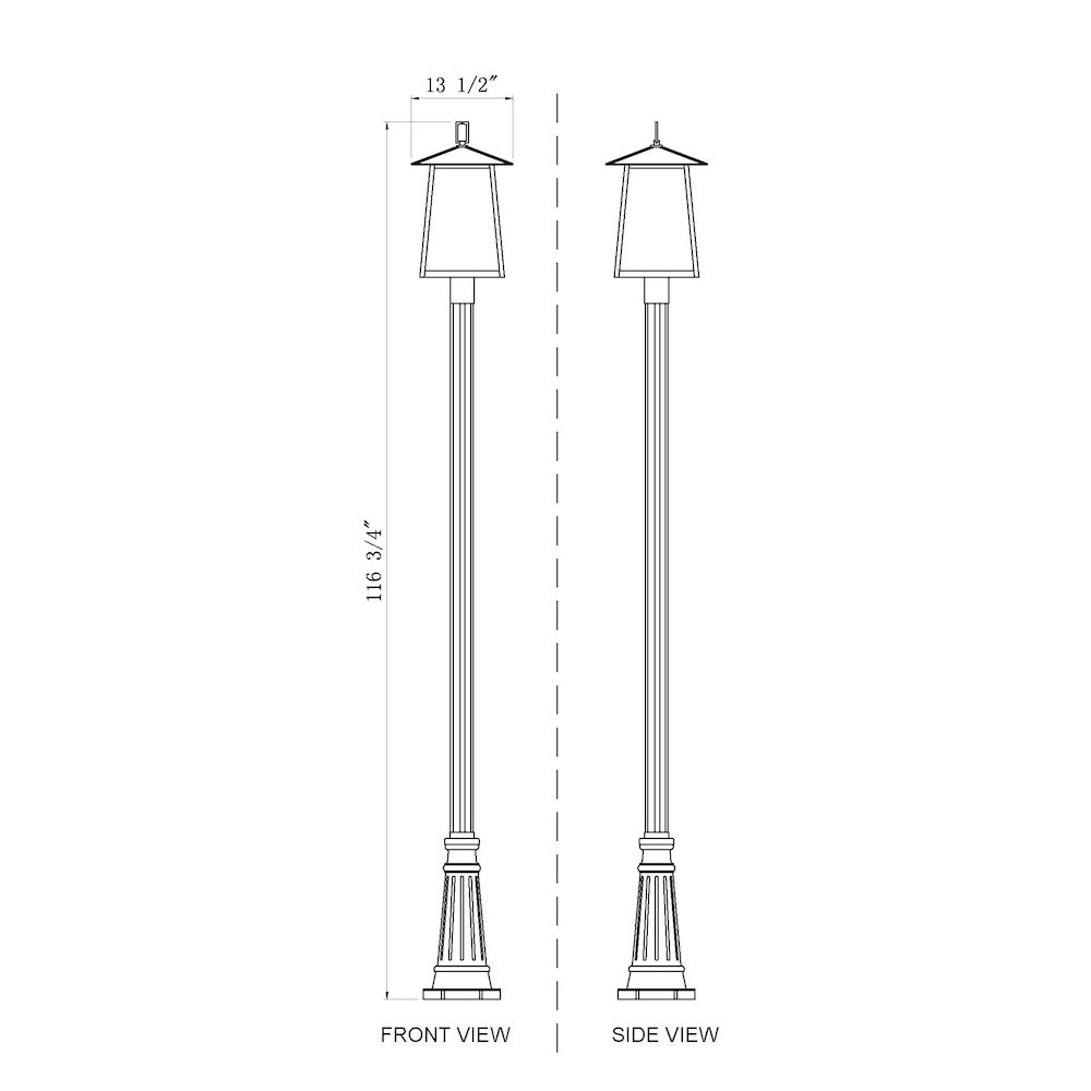 Z-Lite 4 Light Outdoor Post Mounted Fixture. Picture 8