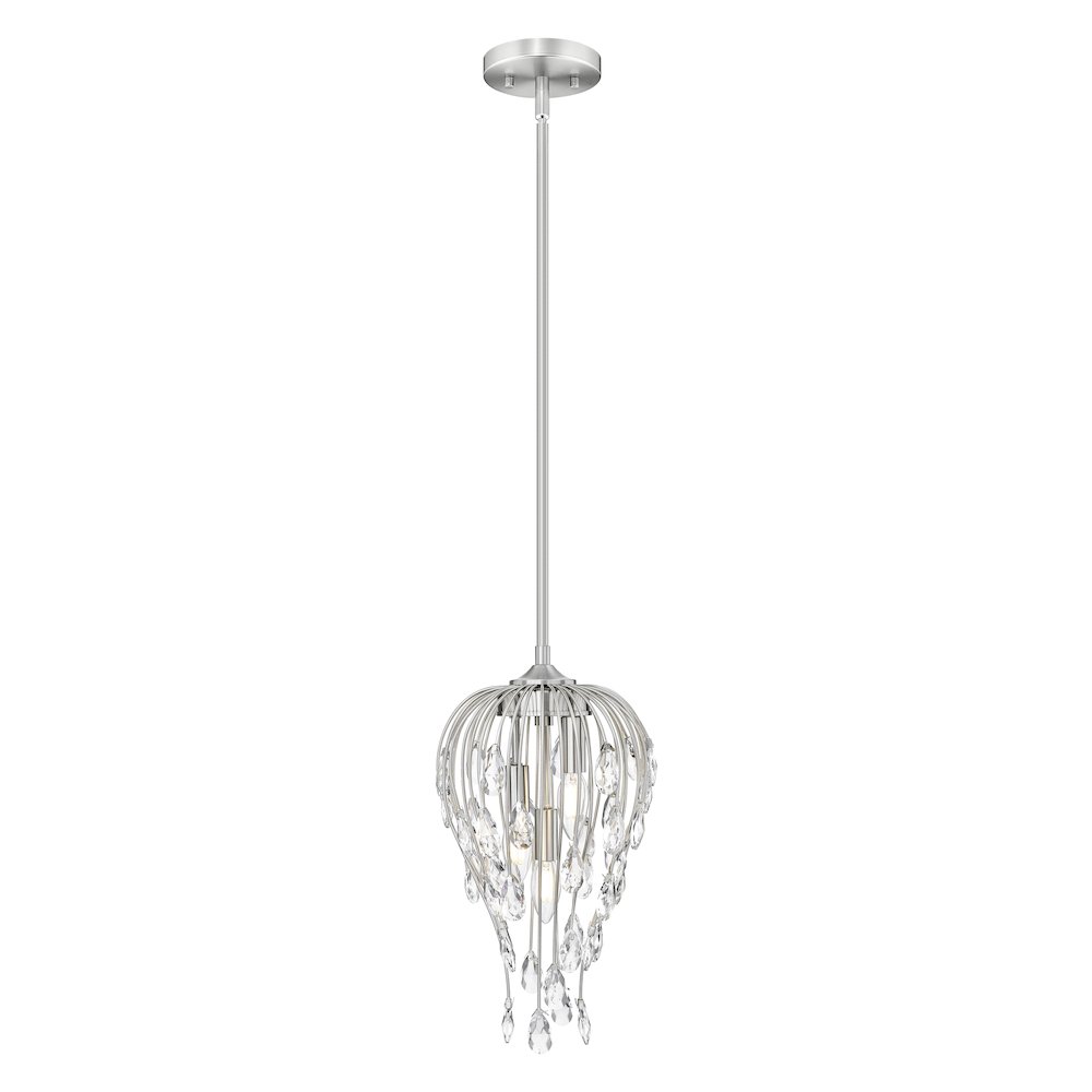 Z-Lite 3 Light Pendant, Brushed Nickel. Picture 1