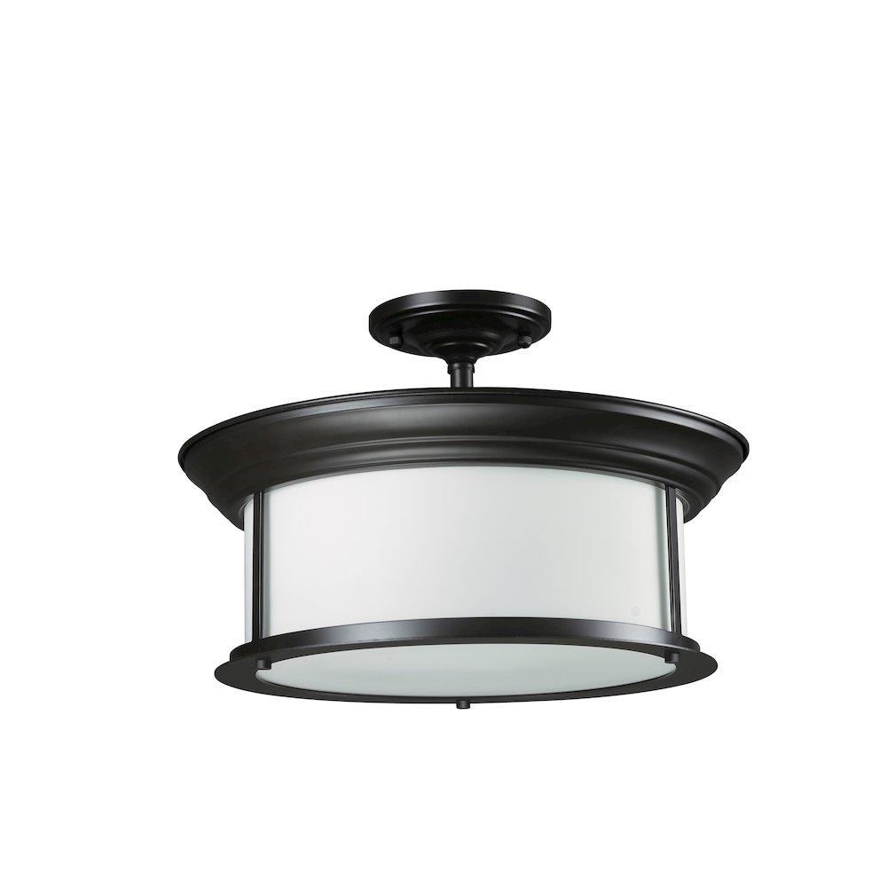 Z-Lite 3 Light Semi Flush Mount. Picture 1