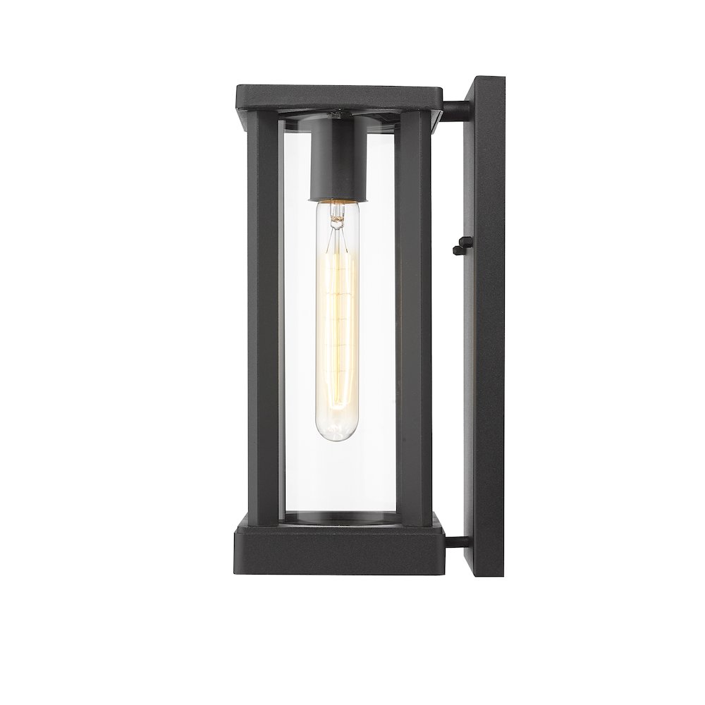 Z-Lite Glenwood 1 Light Outdoor Wall Light in Black Frame Finish. Picture 2