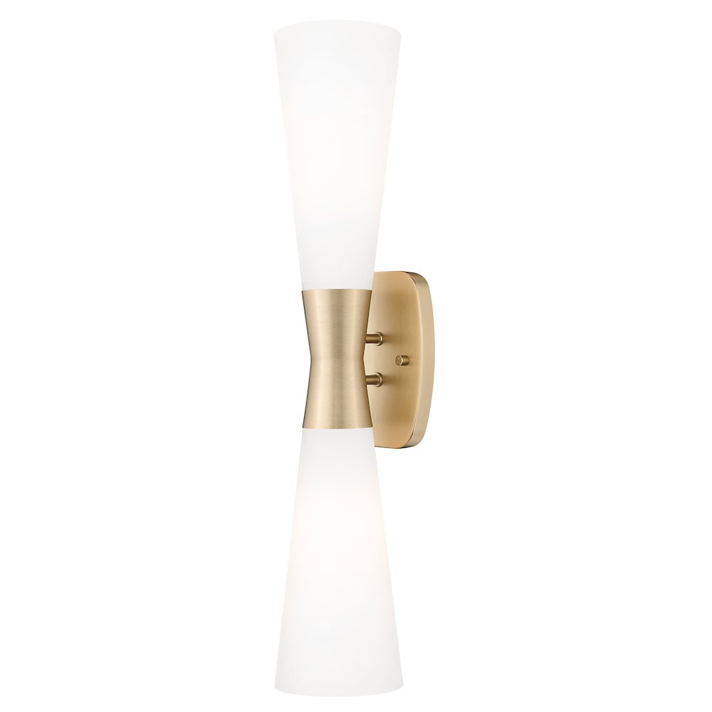 Z-Lite 2 Light Wall Sconce, Modern Gold. Picture 1