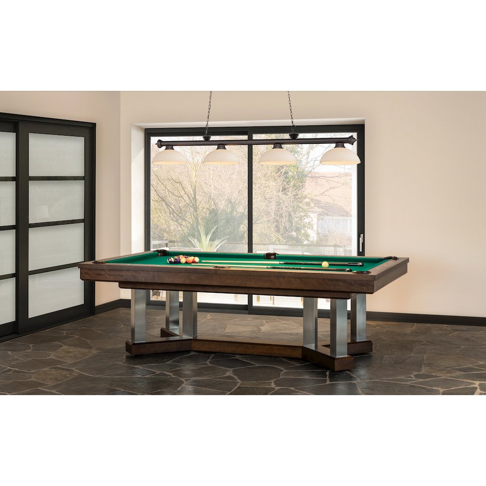 Z-Lite Cordon 4 Light Billiard, Steel Frame, Matte Opal Shade Color. Picture 6