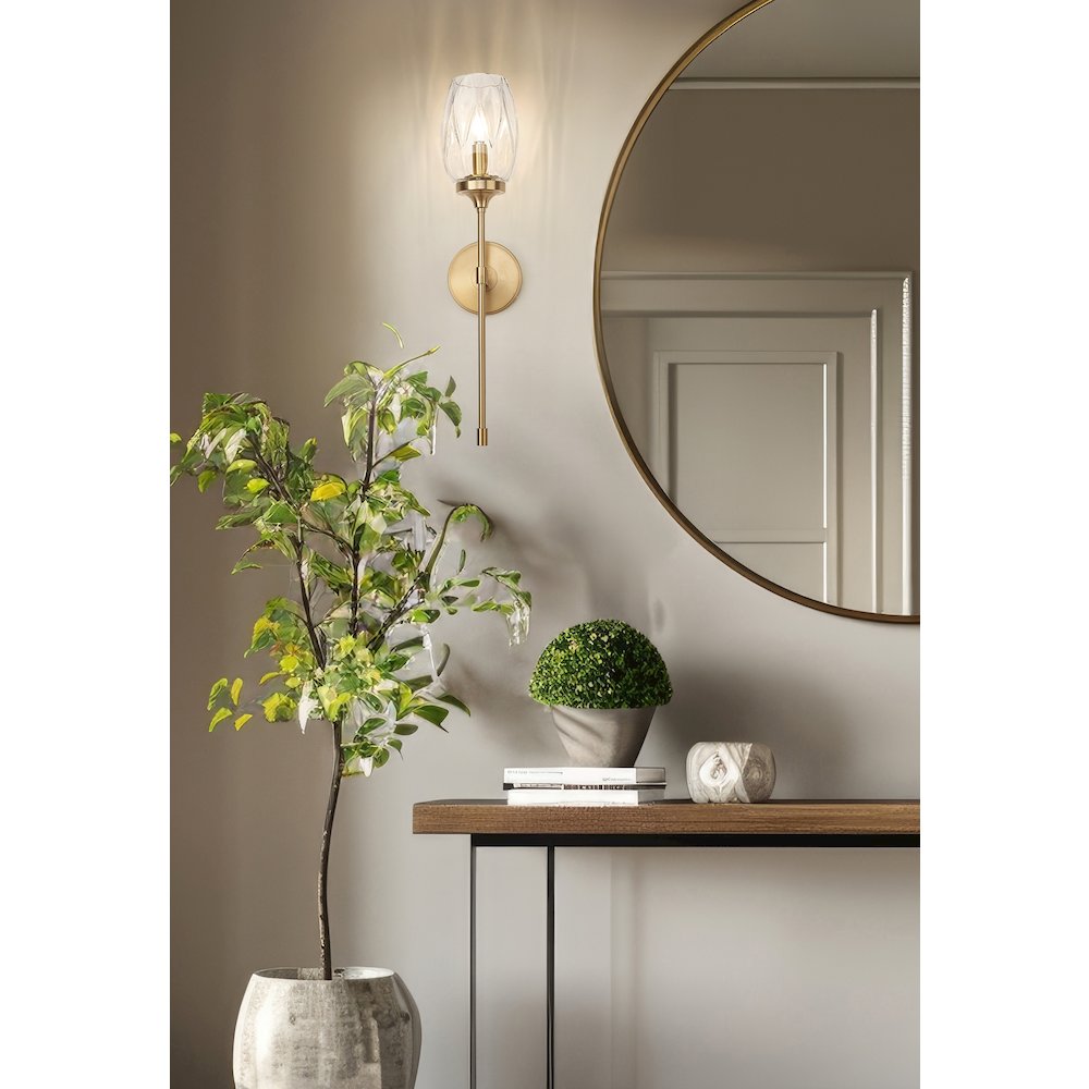 Z-Lite 1 Light Wall Sconce, Modern Gold. Picture 5