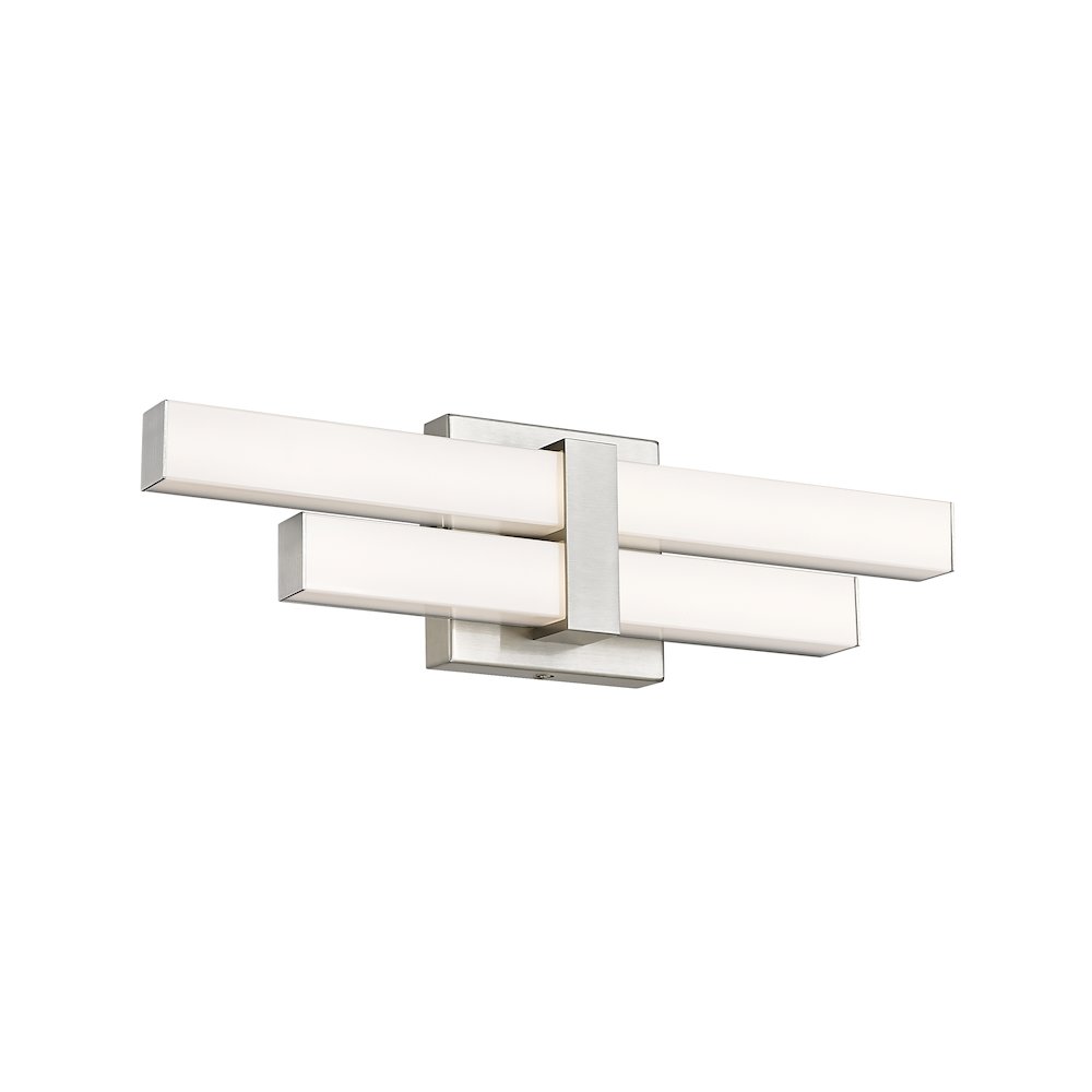 Z-Lite Zane 2 Light Vanity in Brushed Nickel Frame Finish. Picture 2