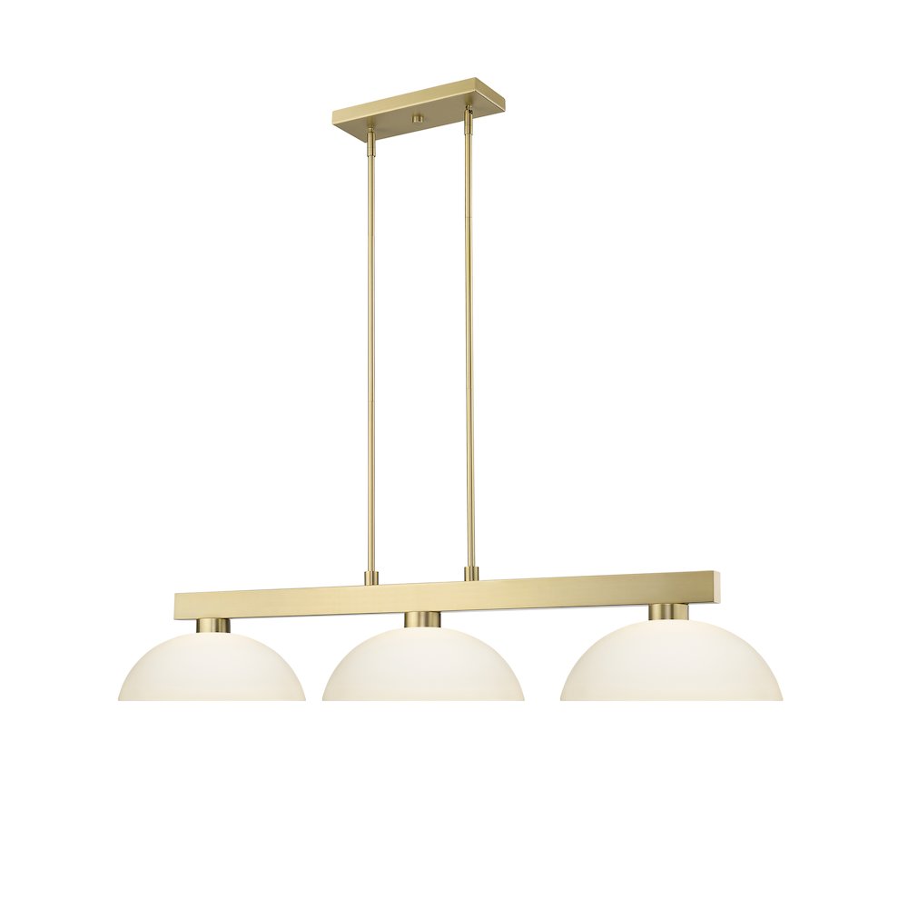 Z-Lite Cobalt 3 Light Billiard, Steel Frame, Matte Opal Shade Color. Picture 3