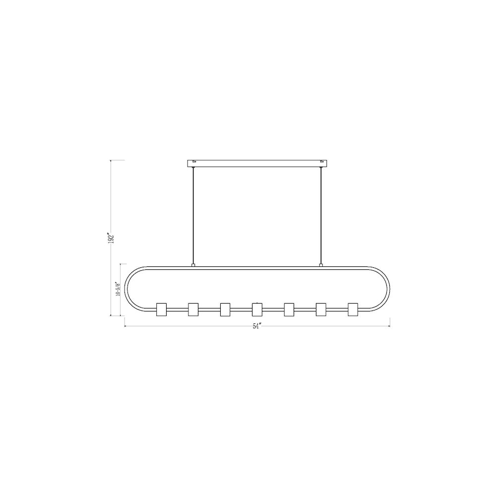 Z-Lite 7 Light Linear Chandelier, Matte Black. Picture 8