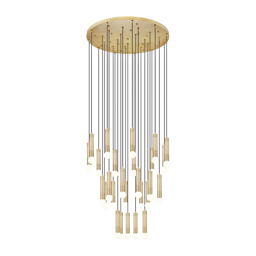 Z-Lite Stari 27 Light Chandelier in Modern Gold color, Steel frame. Picture 3