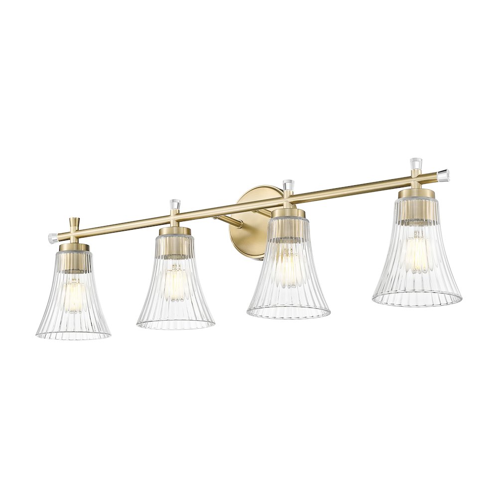 Z-Lite Belle 4 Light Vanity in Modern Gold color, Steel frame. Picture 3