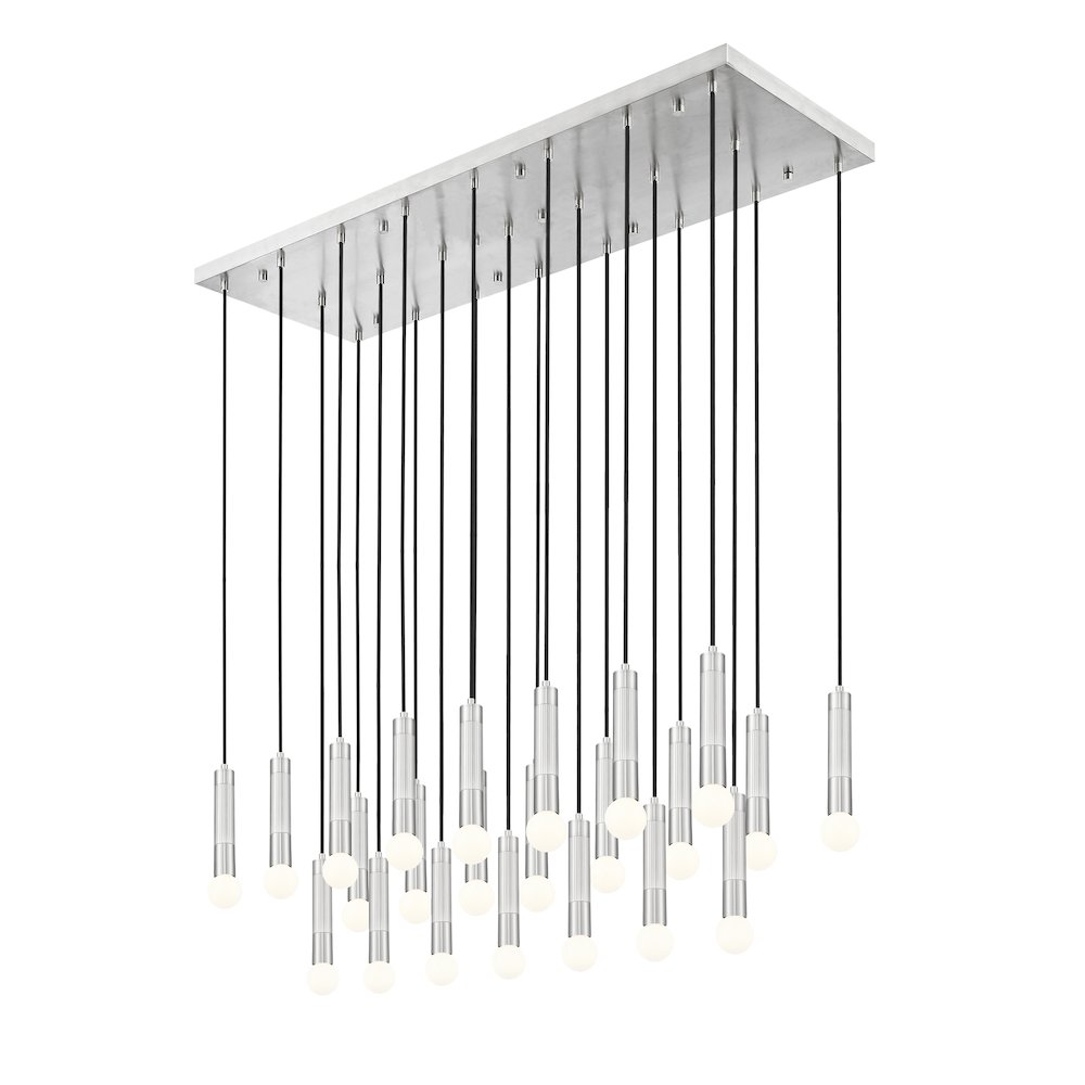 Z-Lite Stari 23 Light Linear Chandelier in Brushed Nickel color, Steel frame. Picture 2