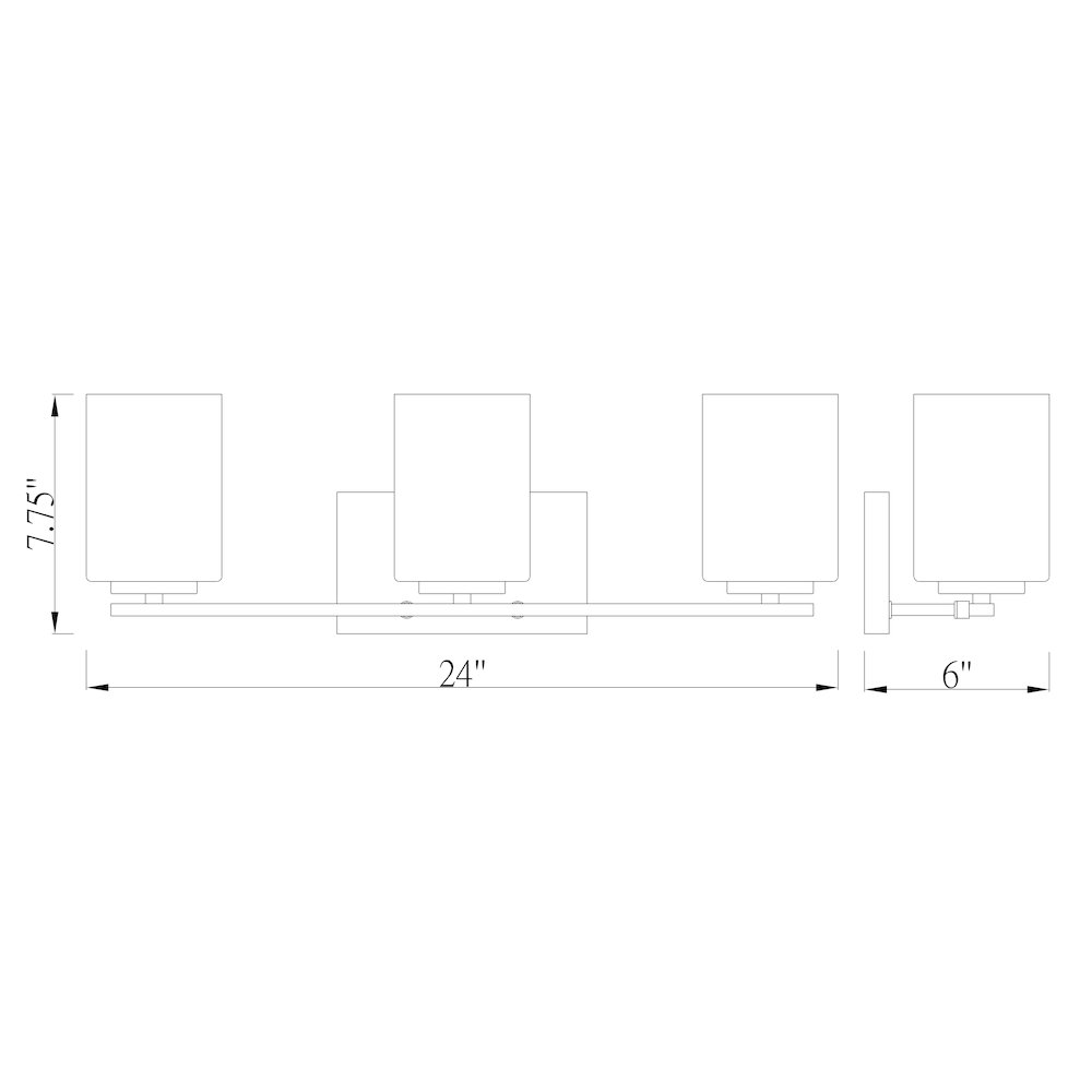 Z-Lite 3 Light Vanity. Picture 8