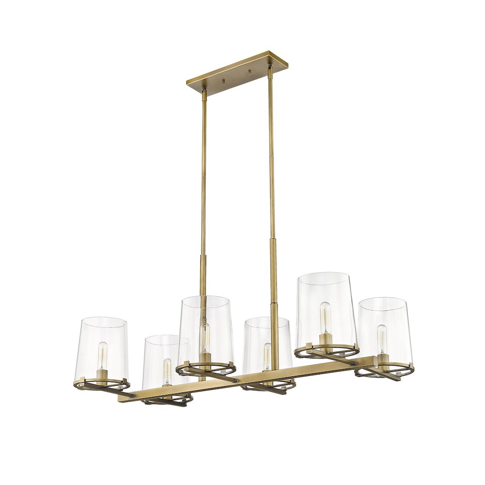 Z-Lite 6 Light Linear Chandelier. Picture 5