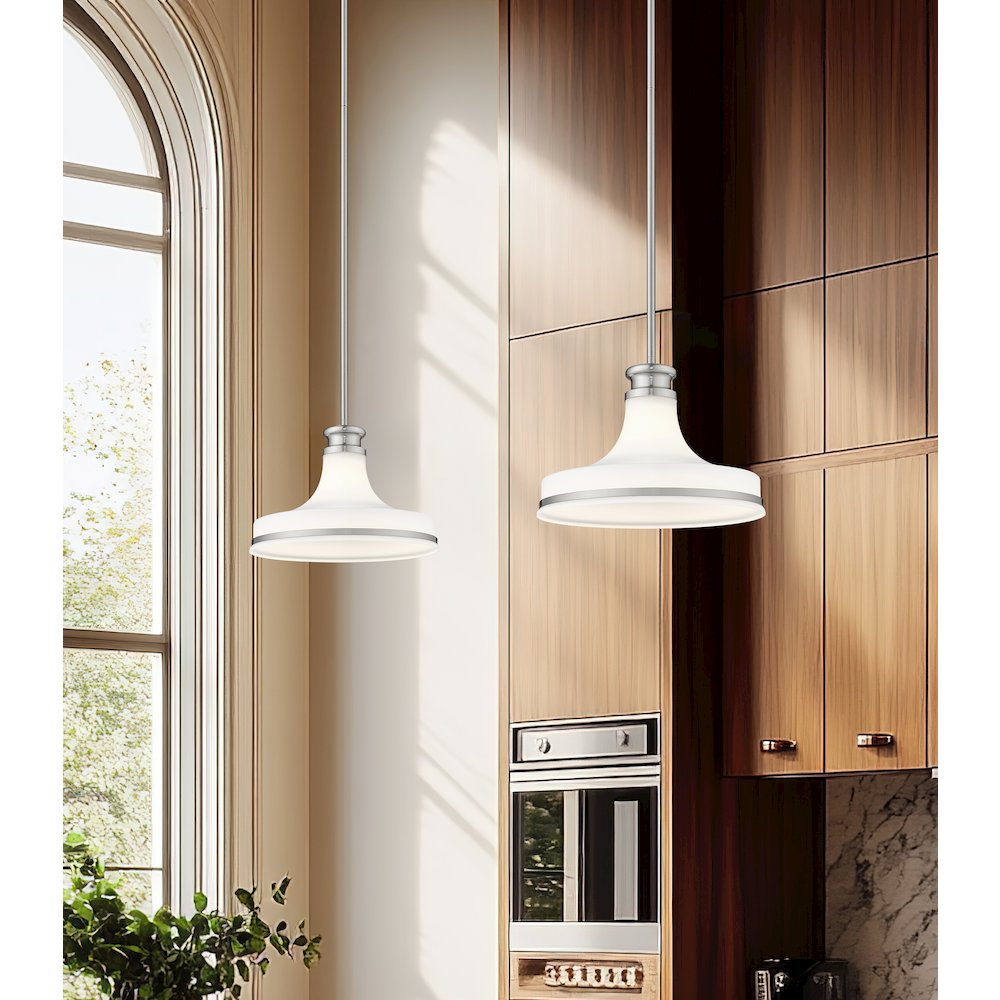 Z-Lite 1 Light Pendant, Brushed Nickel. Picture 5