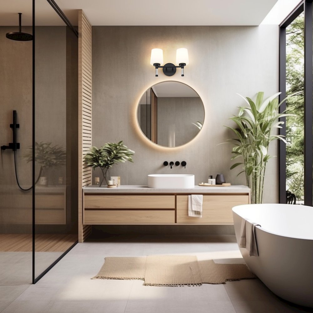 Z-Lite 2 Light Vanity, Matte Black. Picture 5