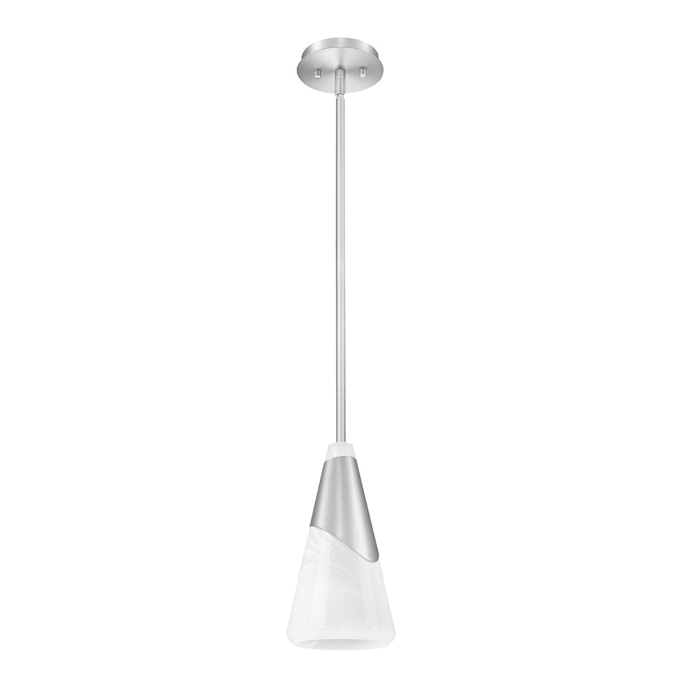 Z-Lite Aimie 1 Light Pendant, Brushed Nickel. Picture 5