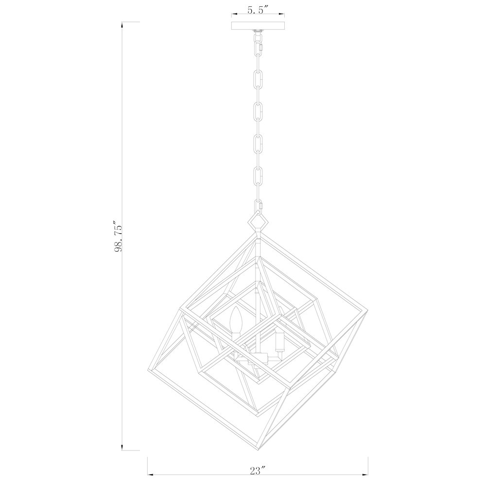 Z-Lite 3 Light Chandelier. Picture 8