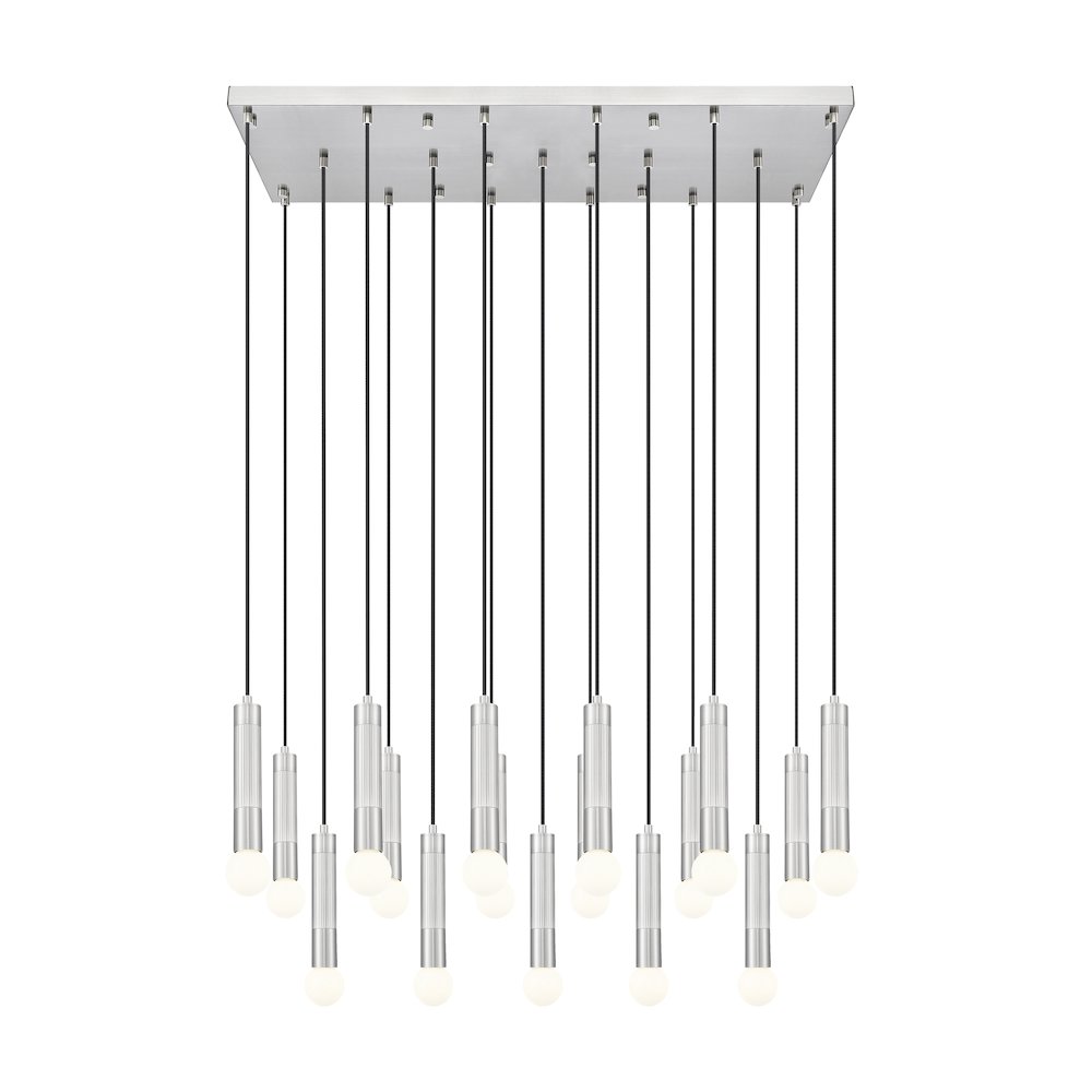 Z-Lite Stari 17 Light Linear Chandelier in Brushed Nickel color, Steel frame. Picture 3