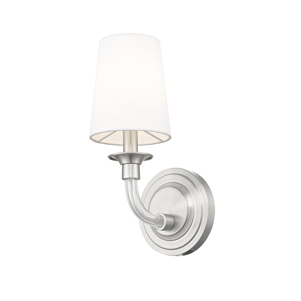 Z-Lite Katerina 1 Light Wall Sconce in Brushed Nickel Frame Finish. Picture 2