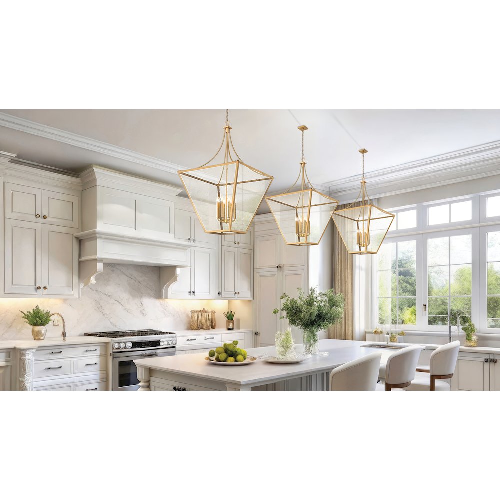 Z-Lite 8 Light Chandelier, Rubbed Brass. Picture 6