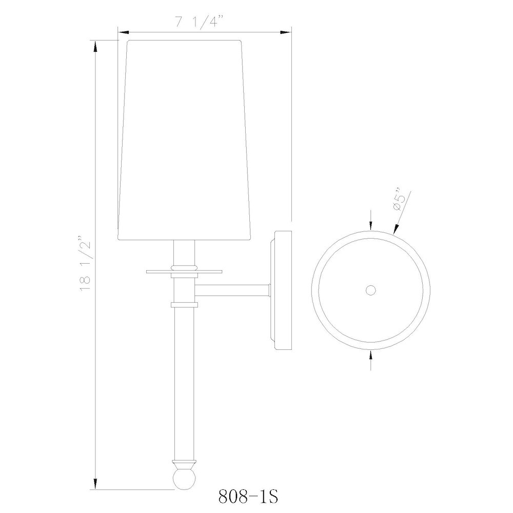Z-Lite 1 Light Wall Sconce. Picture 8