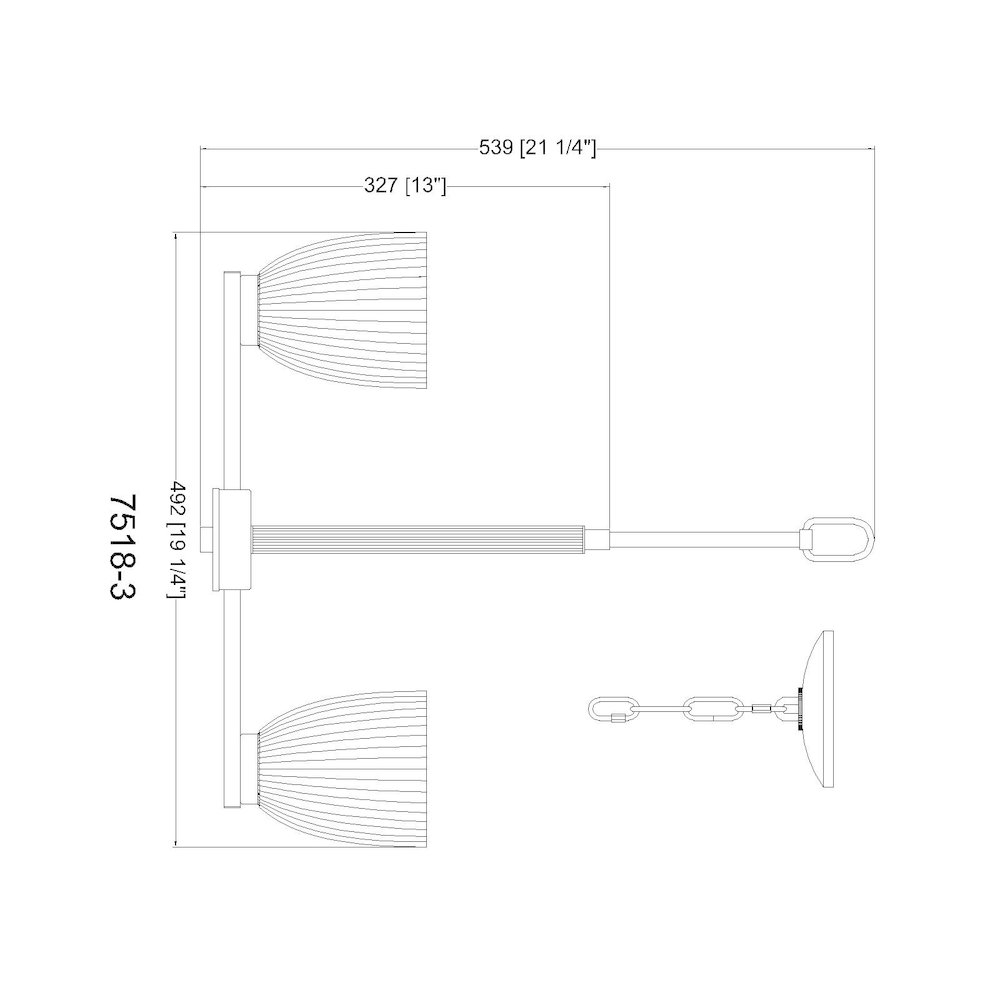 Z-Lite Naya 3 Light Chandelier in Matte Black color, Steel frame. Picture 8