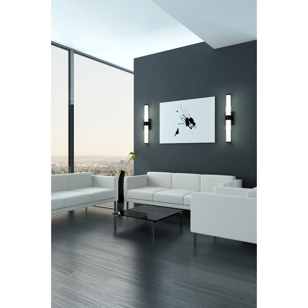 Z-Lite Egon 1 Light Vanity in Matte Black color, Steel frame. Picture 6