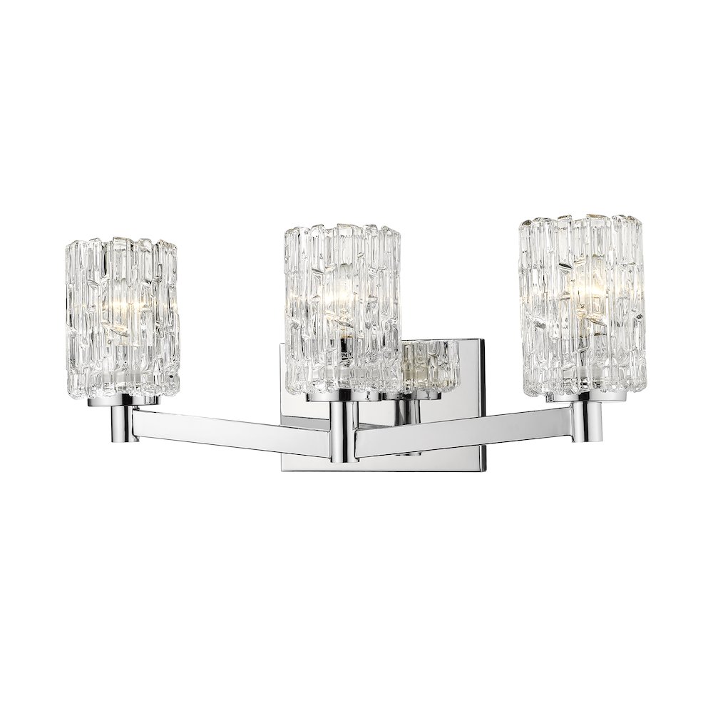 Z-Lite Aubrey 3 Light Vanity in Chrome Frame Finish. Picture 1
